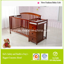 Hot Sale America Style Baby Crib with Changing Table